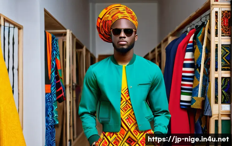 나이지리아의 유명한 예술가 - **Prompt: "A dynamic and fashion-forward young Nigerian designer, impeccably dressed in a contempora...